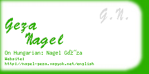 geza nagel business card